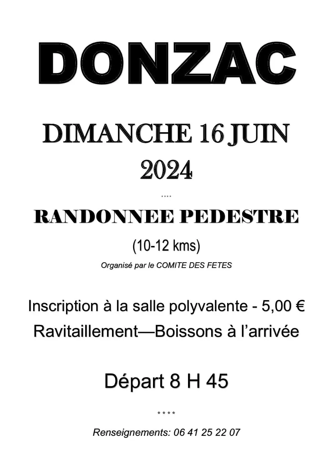 Affiche : Pedestre 16 juin 2024 – A4